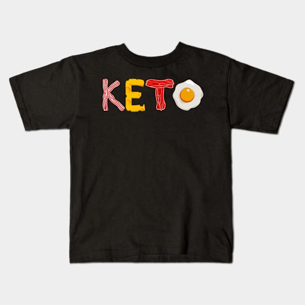 Keto Diet Ketosis Shirt For Low Carb High Fat Ketogenic Diet Kids T-Shirt by GigibeanCreations